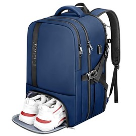 Ytonet Gym Backpack For Men Women, Gym Bags For Men Large Travel Backpack Fit 17.3 Inch Laptop, Office, Hiking, Camping, Workout, Sports, TSA Flight Approved, Blue