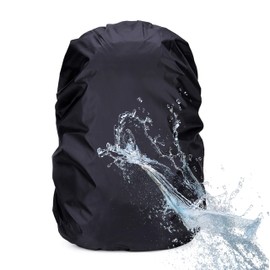 Benrii Backpack Cover, Rain Cover, Waterproof, High Durability, Drop Prevention, 8.1 - 10.6 gal (30 - 40 L), Black