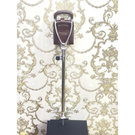 Hunt-Establishment Economy Seat Stick Walking Stick Folding Chair WITH TWO TONE LEATHER SEAT.