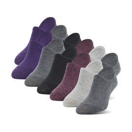 Peds Women's High Cut No Show Socks, 12-Pairs, Dark Grey/Light Grey/Pink/Black/Purple, Shoe Size: 5-10