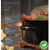 GOURMEX 7lb Round Black Ceramic Enamel Coated Roasting Pan |