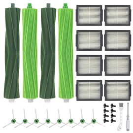22 Pieces for irobot Roomba Replacement Parts, for Roomba i/e/j Series i7 i7+ i3 i3+ i4 i4+ i6 i6+ i8 i8+ E5 E6 E7 j7 j7+ 4 Main Brushes, 8 Filters, 8 Side Brushes, 1 Cleaning Brush, 1 Screwdriver