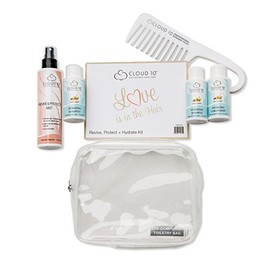 Cloud 10 Protect + Hydrate (Travel Kit) - Cruelty Free, Wide Tooth Detangler Comb & TSA Compliant Carrying Case