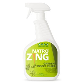 NatroZing Garden Insect Killer 32 OZ, Pest Control for Plants Indoors & Outdoors,Kills Aphids, Mealybugs,Spider Mites and Gnats All Stages and Eggs,Plant Extract Based,Non-Toxic Child & Pets Safe