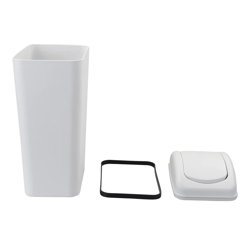 Buyitt Plastic Swing Bin Trash Bin, Waste Bin with Lid,