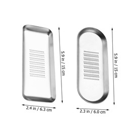 Ciieeo 2pcs Stainless Steel Ginger Grater Premium Kitchen Tool for Effortlessly Grinding Garlic and Ginger Compact Design for Essential Gadget for Cooking