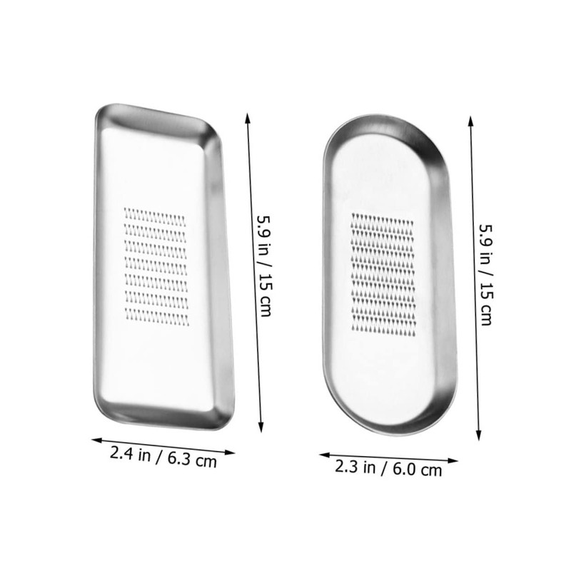 Ciieeo 2pcs Stainless Steel Ginger Grater Premium Kitchen Tool for