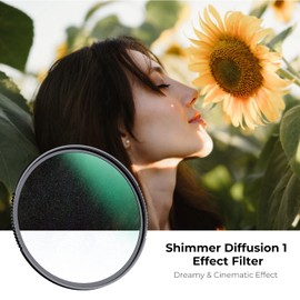 K&F Concept 72mm Shimmer Diffusion 1 Filter Glimmer Effect Multi Coating Optiacl Glass Lens Filters (Nano-X Series)