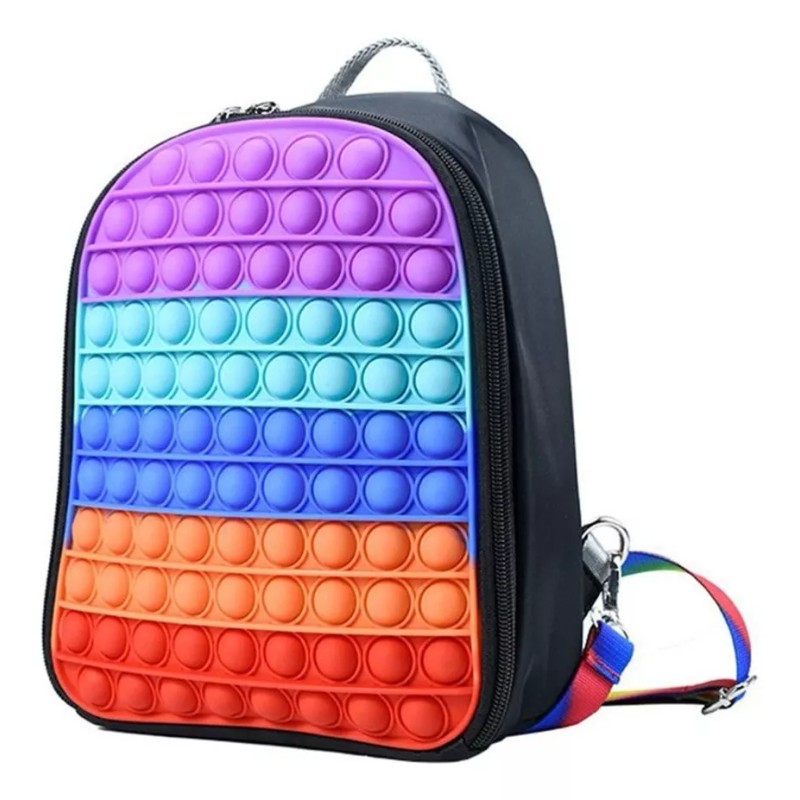 Bluelander Mochila Para Niños Pop It Antiestrés De Silicona Lonchera