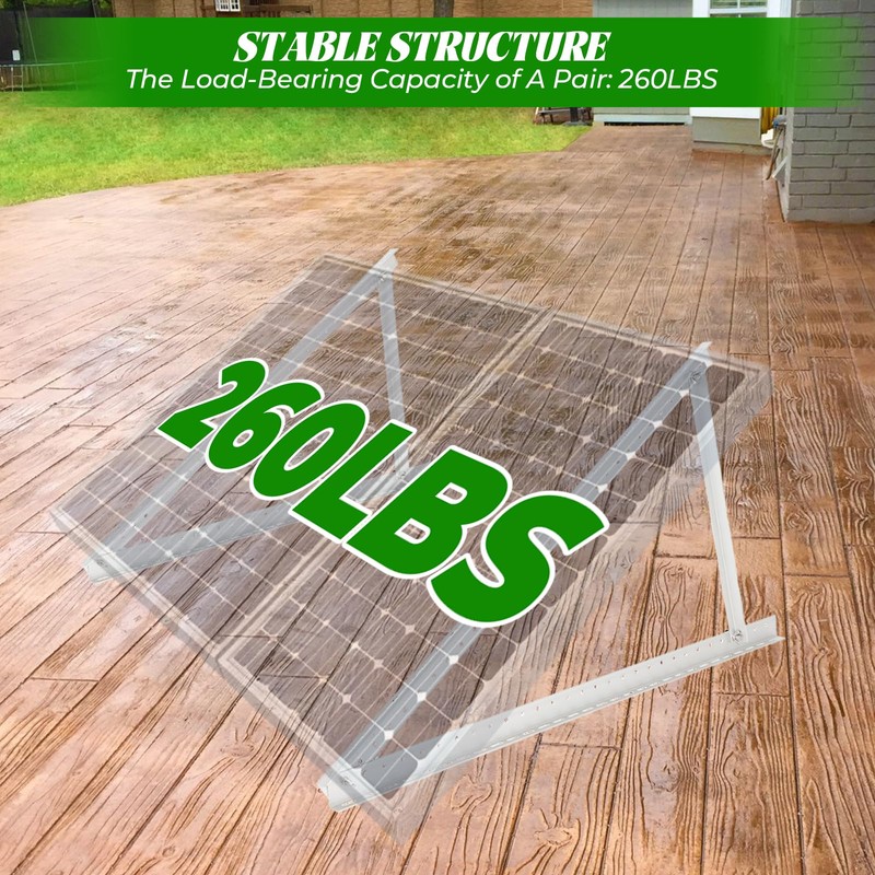 45in Solar Panel Mount Brackets, 1 Set 0 -90° Adjustable