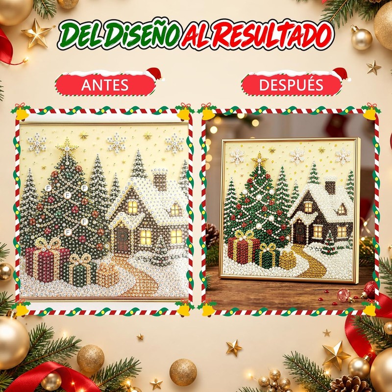 Kit de Pintura de Diamantes de Navidad 20x20 cm, Diamond