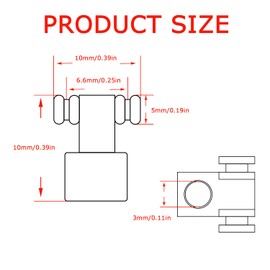 HUAREW Guitar Roller String Trees Retainer String Guides for Electric Guitar Bass with Screw, Pack of 4 (Silver)