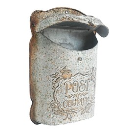 BIG FORTUNE Mailbox Wall Mount Mailboxes for Outside Vintage Mailbox Mail Boxes/Wall Mount Outside Antique Style Nostalgic Charm Home Decor Metal Mailbox Garden Flower Patter