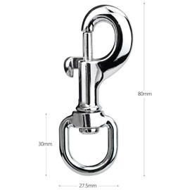 6 Pcs Heavy Duty Trigger Clips Clasp 360°Swivel Eye Bolt Snap Hook Up to 330kg, Zinc Alloy Clips Clasp Hook Spring Loaded Clip Lobster Claw Clasps for Dog Leashes, Camping, Keyring