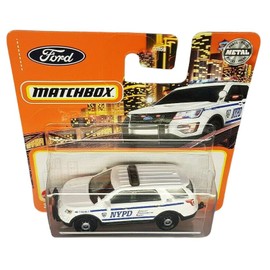 Matchbox - 2016 Ford Interceptor Utility - MBX 95/100 - HFT16 - Short Card - NYPD - Police - Superfast - Lesney - Mattel 2022