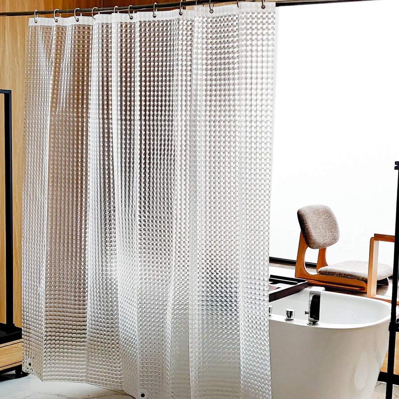 NTBAY EVA Clear Shower Curtain Liner, Water Repellent Shower Curtain