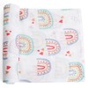 Knirose Swaddling Cloth Baby Muslin Baby Blanket Swaddle 120 x 120 cm Swaddling Blanket Muslin Cloths Bamboo Cotton Baby Swaddling Cloths Blanket for Newborn Boys and Girls (Rainbow)