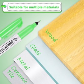 Green Ultra Fine Point Permanent Markers, 20 Pack, 0.4 mm, Precision Extra Fine Tip for Detailed Writing, Art, Crafts & Labeling on Paper, Plastic, Glass, Metal, Waterproof, Fade-Resistant Ink ﻿