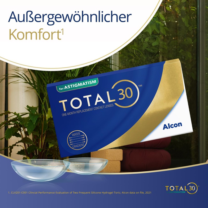 TOTAL30 for Astigmatism Monthly Lenses Soft | Pack of 3