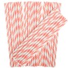 150 Packs Pink Paper Straws Drinking Disposable Stripe Straws Bulk