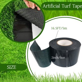 KISKOS Double-Sided Artificial Turf Tape,2" x16.5' Heavy Duty Self-Adhesive Strong Viscosity Artificial Grass Seam Tape Synthetic Fake Grass Tape for Lawn Outdoor Carpet Jointing and Connecting