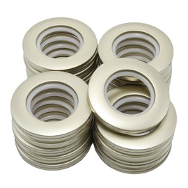 Adyoney 20 Pcs Plastic Curtain Grommets, ABS Curtain Eyelet Rings, Round Rings, Inner Diameter 1-9/16"(40mm), External Diameter 2.91"(74mm), for Window Curtain Rods(Champagne Gold)