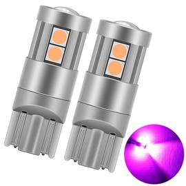 Explosive Light T10 LED Position Lamp/Room Lamp/License Plate Lamp, 3030 LED Element, DC12V-24V, Constant Current, Pink, 2 Pieces