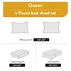 MUXHOMO Queen Size Sheet Set, Soft Breathable 4 Piece Bed