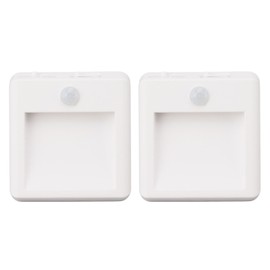 2 Pcs Plug in Night Light Mini Motion Sensor Night Light 2 Color Temperature Dimmable Wall Night Lights  110‑