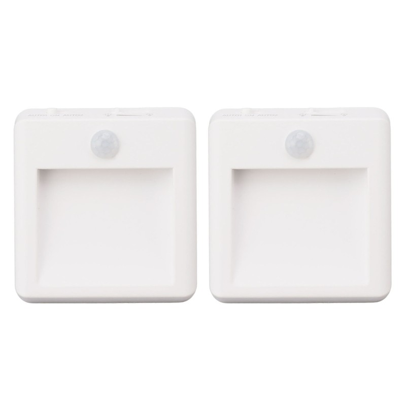 2 Pcs Plug in Night Light Mini Motion Sensor Night