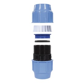 SAB Blueseal 16 Male 63 x 2 Inch 1/2 Hydraulic Fitting PP PN16 for Connecting Polyethylene Pipes for Irrigation Systems