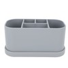Silicone Toothbrush Toothpaste Holder Multipurpose 5 Slots Drainage Holes Bathroom