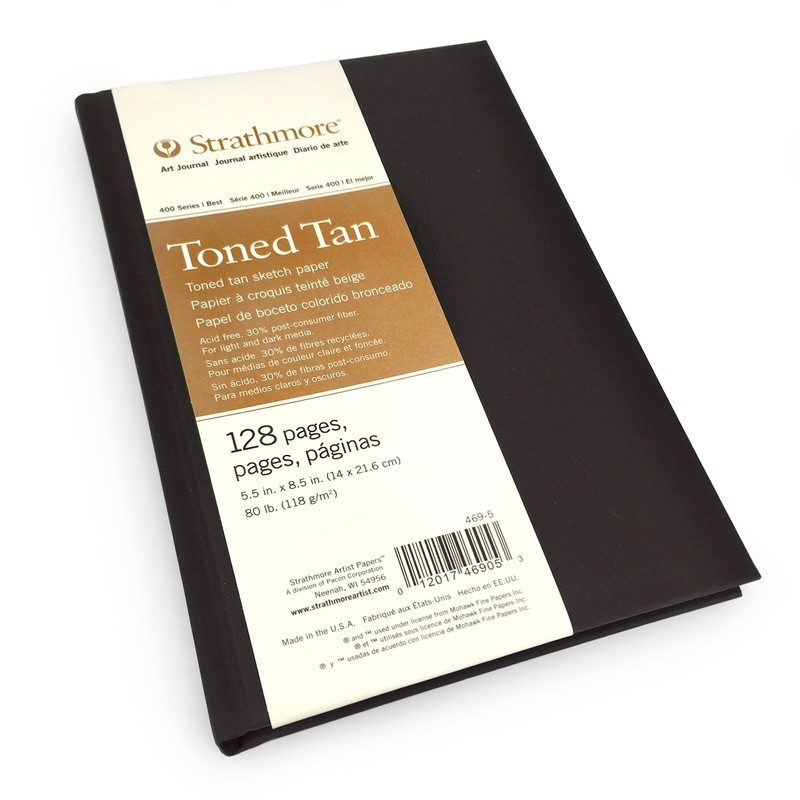 Strathmore 469-5 Hardbound Art Journal,128 Pages, 5.5 by 8.5", Toned