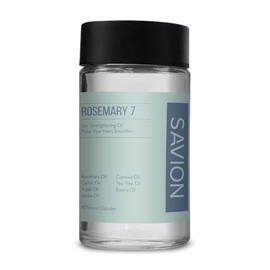 SAVION Rosemary Oil Hair Treatment Capsules - No Rinse Styling Serum with Castor, Argan, Jojoba, Coconut, Tea Tree, Batana Oil - Strands Strengthening Oil for All Hair Types - 40 Capsules