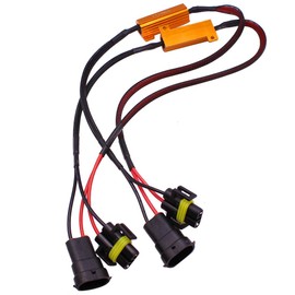 HUIQIAODS H8/H11 Compatible Metal Resistor, 50W 6Ω LED Fog Warning Light, Warning Canceller, Hifra Prevention, Set of 2 (Yellow, H8/H11 Resistance 50W, 6Ω)