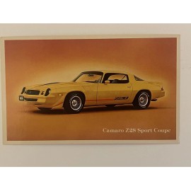 1979 Camaro Z 28 sport coupe postcard dealer promo