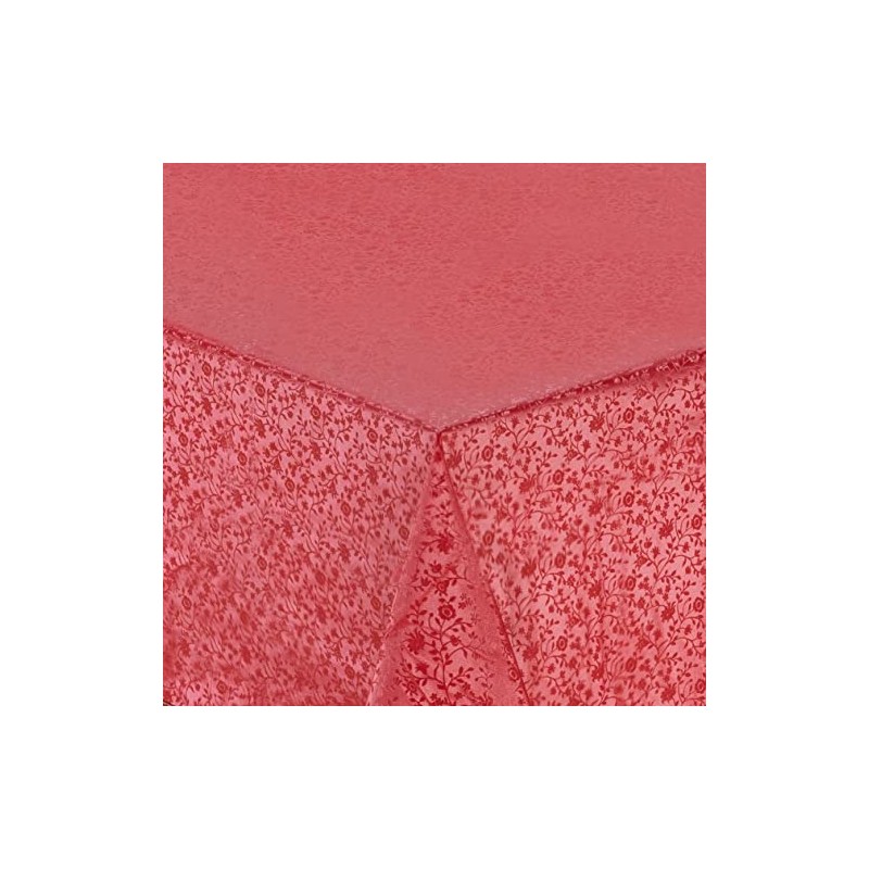 Home Direct Oilcloth Square 140 x 180 cm Red Embossed
