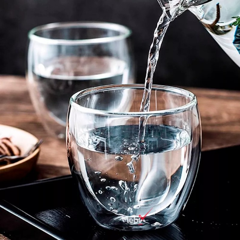 Mebix TRD 4 Tazas Para Café Espresso 250ml Doble Pared