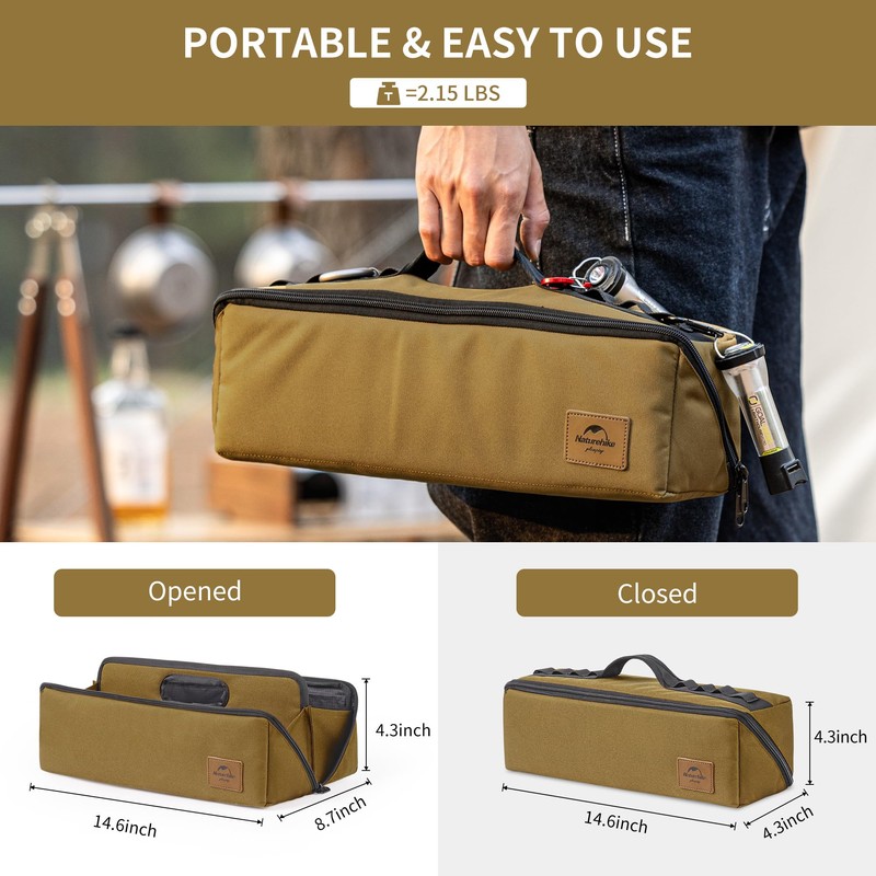 Naturehike Folding Tool Bag, Multifunctional Tool Storage Bag, Zippered Duffel