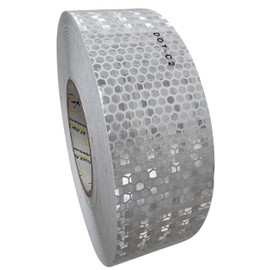 White DOT-C2 Reflective Tape Conspiciuity Tape - COMMERCIAL ROLL, HIGH INTENSITY, STRONG ADHESIVE- 2" inch x 150' FEET - Automobile Car Truck Boat Trailer Semi (White)