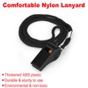 Fya Whistle, Professional Sports Whistle with Lanyard, Loud Clear Black
