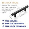 Ravinte 15 Pack 6'' Square Cabinet Pulls Matte Black Stainless