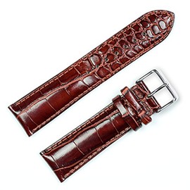 deBeer Crocodile Grain Watchband (Chrono) Havana 16mm Watch band