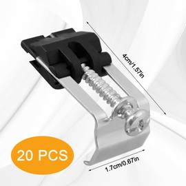 Set of 20 Mounting Brackets, Sink Holder Set, 4.5 x 1.9 cm, Stainless Steel Sink Mounting Clips, Sink, Clips for Kitchen Sinks, Mounting Brackets, for Bathroom, Shower