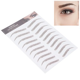 6D Eyebrow Sticker Professional Waterproof Eyebrow Transfer Sticker Eyebrow Makeup Tool for Women and Girls (Brown)(BROWN-08)