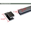 DIYHD 12FT Box Rail Heavy Duty Exterior Sliding Barn Door