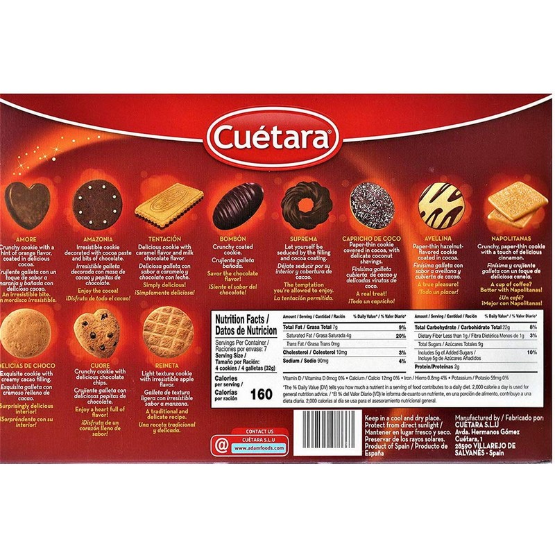 Galletas Cuetara Surtido Original Net.wt 260 g