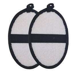 ugged Natural Shower Loofah for Men - Tough Exfoliating Body Scrubbers, Durable & Gentle Terry Towel Cloth pad for Manly Skin Care - Lufas, Luffa, Loufas Sponges