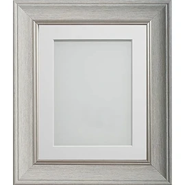 Frame Company Drummond Range Pale Grey 10x8 inch Picture Photo Frame with White Mount for Image 8x6 inch * Choice of Sizes* Fitted with Real Glass
