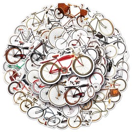Bike Stickers |50Pcs Bicycle Waterproof Vinyl Decals for Water Bottles Bicycle Laptop Refrigerator Luggage Computer Mobile Phone Skateboard Bike Decor